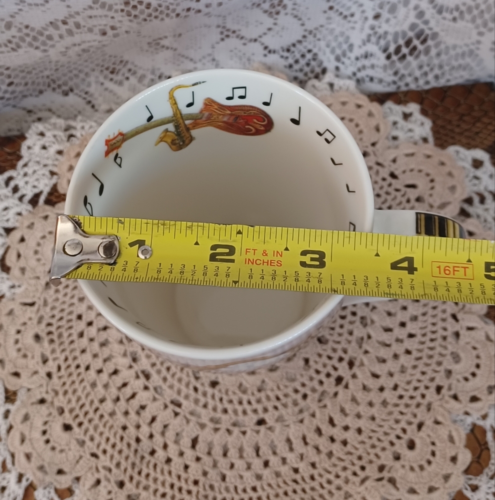 CARDEW DESIGN TGUY BONE CHINA ROCK & ROLL MUG W/PIANO KEY GRAPHIC HANDLE 2013 - Picture 10 of 10